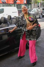 EMELI SANDE Leaves Zoe Ball Breakfast Show in London 05/06/2022