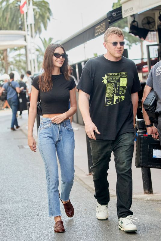 EMILY RATAJKOWSKI and Sebastian Bear McClard Out in Cannes 05/24/2022