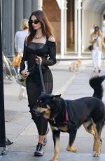 EMILY RATAJKOWSKI Out with Her Dog in New York 05/18/2022