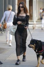 EMILY RATAJKOWSKI Out with Her Dog in New York 05/18/2022