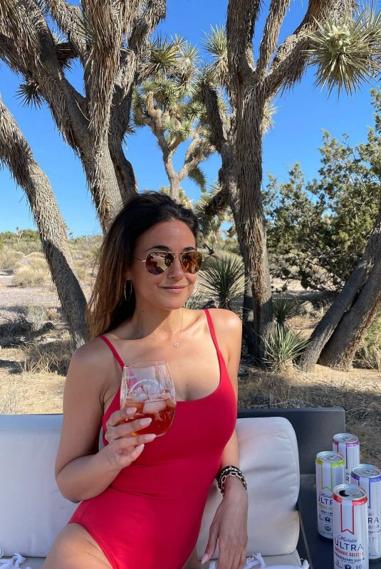 EMMANUELLE CHRIQUI in a Red Swimsuit - Instagram Photo 05/11/2022
