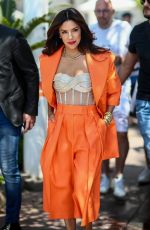 EVA LONGORIA Arrives at Martinez Beach Cannes Film Festival 05/17/2022