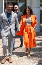 EVA LONGORIA Arrives at Martinez Beach Cannes Film Festival 05/17/2022