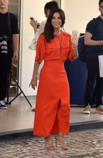 EVA LONGORIA Leaves Hotel Martinez in Cannes 05/18/2022