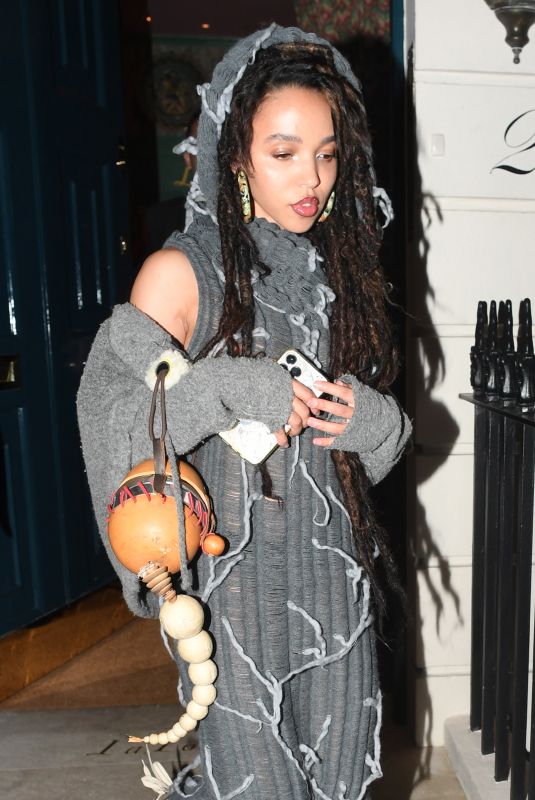 FKA TWIGS Leaves Oswald’s Private Members Club in London 05/24/2022