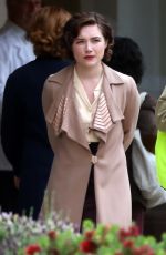 FLORENCE PUGH on the Set of Oppenheimer in Los Angles 04/28/2022