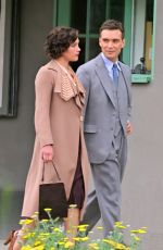 FLORENCE PUGH on the Set of Oppenheimer in Los Angles 04/28/2022