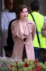 FLORENCE PUGH on the Set of Oppenheimer in Los Angles 04/28/2022