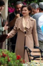 FLORENCE PUGH on the Set of Oppenheimer in Los Angles 04/28/2022