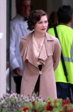FLORENCE PUGH on the Set of Oppenheimer in Los Angles 04/28/2022