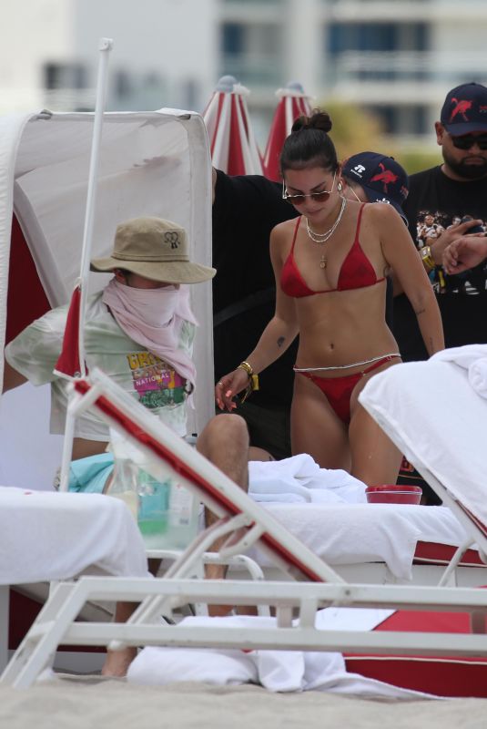 GABRIELA BERLINGERI Out at a Beach in Miami 05/07/2022