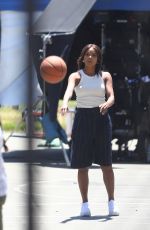 GABRIELLE UNION and OCTAVIA SPENCER on the Set of Truth be Told at Griffith Park in Los Angeles 05/12/2022