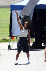 GABRIELLE UNION and OCTAVIA SPENCER on the Set of Truth be Told at Griffith Park in Los Angeles 05/12/2022