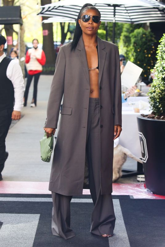 GABRIELLE UNION Arrives at Mark Hotel in New York 04/30/2022