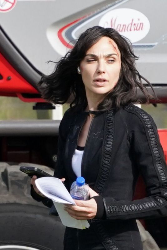 GAL GADOT on the Set of Heart of Stone at Raf Museum in Cosford 05/24/2022