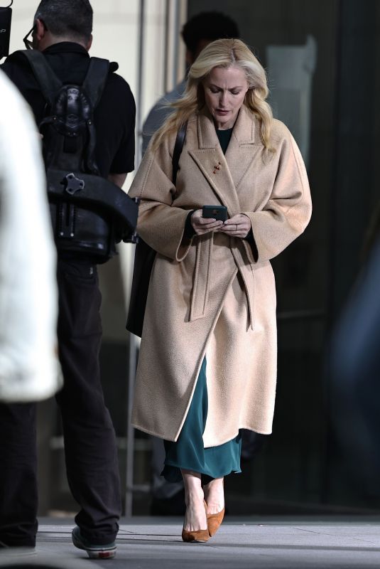 GILLIAN ANDERSON on the Set of a Commercial in London 04/30/2022