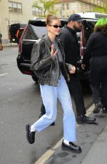 HAILEY BIEBER Arrives at Carlyle Hotel in New York 05/02/2022