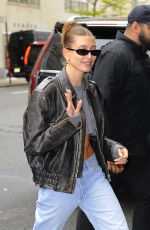 HAILEY BIEBER Arrives at Carlyle Hotel in New York 05/02/2022