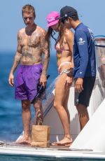 HAILEY BIEBER in Bikini at a Boat in Cabo San Lucas 05/25/2022