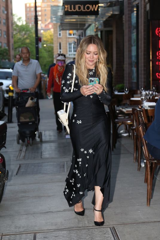 HILARY DUFF Out and About in New York 05/17/2022