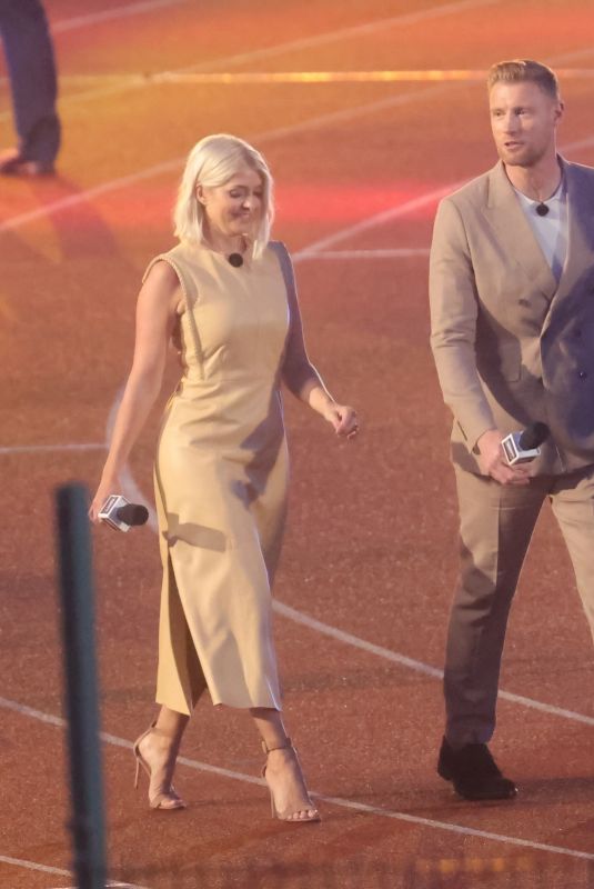 HOLLY WILLOGHBY on the Set of The Game in London 05/11/2022
