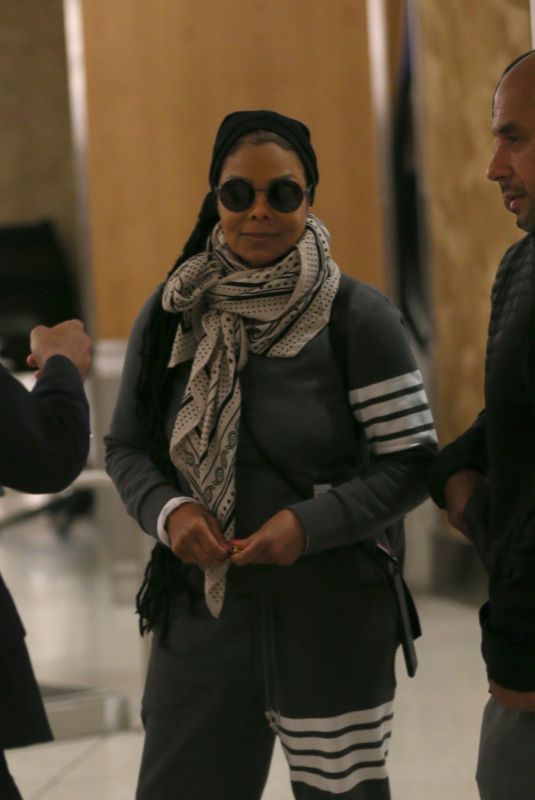 JANET JACKSON at JFK Airport in New York 05/08/2022