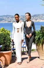 JASMINE TOOKES and JOSEPHINE SKRIVER at a Photoshoot in Antibes 05/18/2022