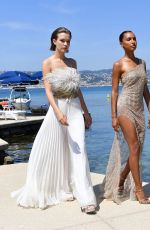 JASMINE TOOKES and JOSEPHINE SKRIVER at a Photoshoot in Antibes 05/18/2022