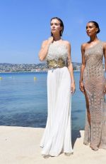 JASMINE TOOKES and JOSEPHINE SKRIVER at a Photoshoot in Antibes 05/18/2022
