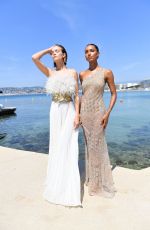 JASMINE TOOKES and JOSEPHINE SKRIVER at a Photoshoot in Antibes 05/18/2022