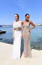 JASMINE TOOKES and JOSEPHINE SKRIVER at a Photoshoot in Antibes 05/18/2022