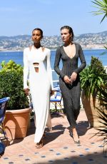 JASMINE TOOKES and JOSEPHINE SKRIVER at a Photoshoot in Antibes 05/18/2022