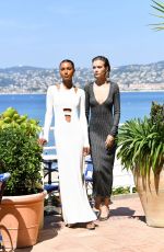 JASMINE TOOKES and JOSEPHINE SKRIVER at a Photoshoot in Antibes 05/18/2022