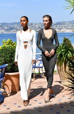 JASMINE TOOKES and JOSEPHINE SKRIVER at a Photoshoot in Antibes 05/18/2022