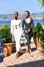 JASMINE TOOKES and JOSEPHINE SKRIVER at a Photoshoot in Antibes 05/18/2022