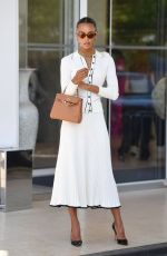 JASMINE TOOKES Leaves Her Hotel in Cannes 05/17/2022