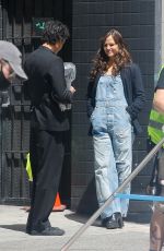 JENNIFER GARNER in Denim Overalls on the Set of The Last Thing He Told Me in Los Angeles 05/11/2022