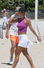 JENNIFER NICOLE LEE and SAVANNAH CHRISHLEY at a Workout Session at a Beach in Miami 05/12/2022