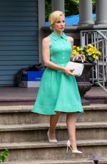 JESSICA CHASTAIN on the Set of Mother
