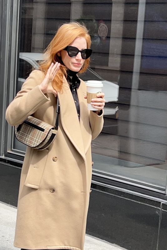 JESSICA CHASTAIN Out and About in New York 04/30/2022