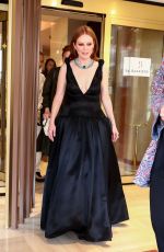 JULIANNE MOORE Leaves Hotel Barriere Le Gray d