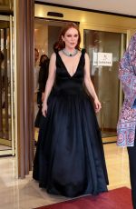 JULIANNE MOORE Leaves Hotel Barriere Le Gray d