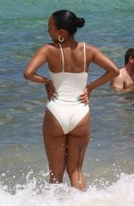 KARRUECHE TRAN in Swimsuit ata  Beach in Miami 05/07/2022