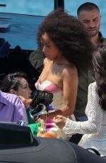 KAT GRAHAM Leaves Martinez Hotel by Boat in Cannes 05/19/2022