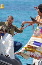 KAT GRAHAM Leaves Martinez Hotel by Boat in Cannes 05/19/2022