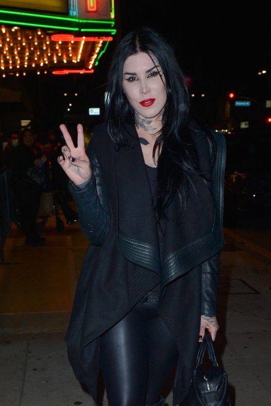 KAT VON D Arrives at El Rey for Goldenvoice Presents: Prayers in Los Angeles 04/29/2022