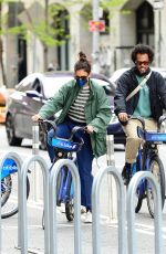 KATIE HOLMES and Bobby Wooten Out Riding Bikes in New York 05/08/2022