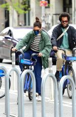 KATIE HOLMES and Bobby Wooten Out Riding Bikes in New York 05/08/2022