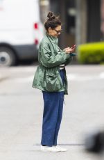 KATIE HOLMES and Bobby Wooten Out Riding Bikes in New York 05/08/2022