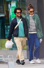 KATIE HOLMES and Bobby Wooten Out Riding Bikes in New York 05/08/2022